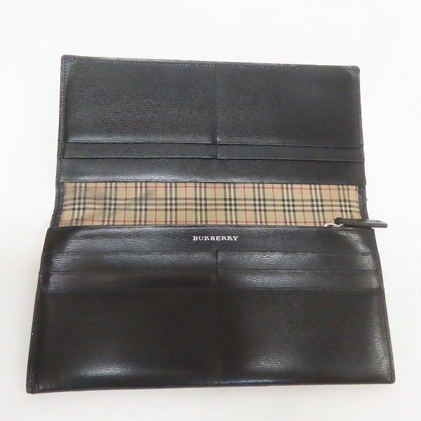 実際に弊社で買取させて頂いたBURBERRY/バーバリー  二つ折り レザー 長財布/ロングウォレットの画像 3枚目
