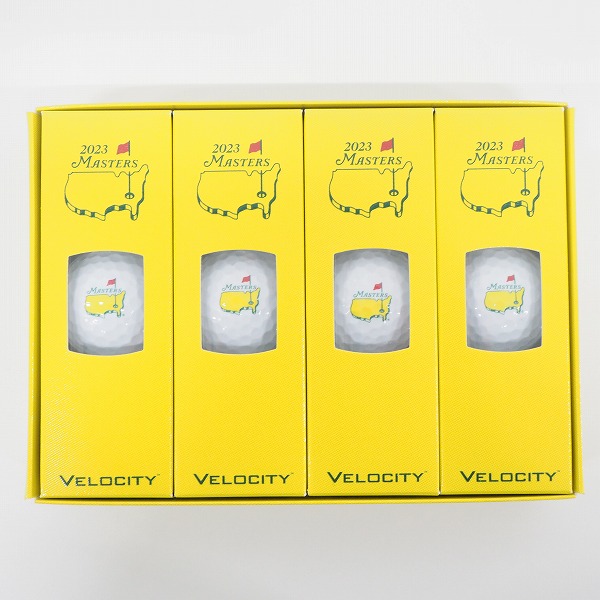 実際に弊社で買取させて頂いた【未使用/オウンネーム】Titleist/タイトリスト VELOCITY/ベロシティ 2023 MASTERS ゴルフボール ホワイト 1ダース