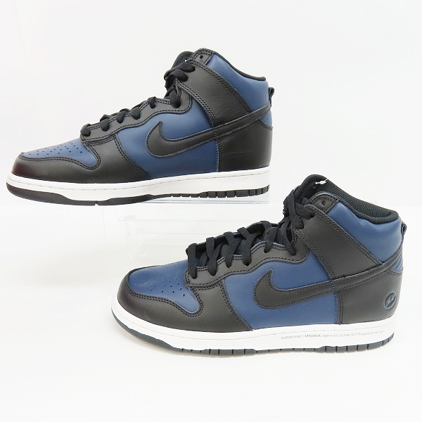 実際に弊社で買取させて頂いた【未使用】NIKE×FRAGMENT DESIGN/ナイキ×フラグメントデザイン DUNK HI/F ダンクハイ ミッドナイトネイビー DJ0383-400/27.0の画像 3枚目