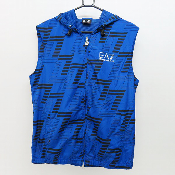 実際に弊社で買取させて頂いた【JPタグ】EA7 EMPORIO ARMANI/イーエーセブン エンポリオアルマーニ  ロゴ プリント フード ベスト 裏地メッシュ/US-L