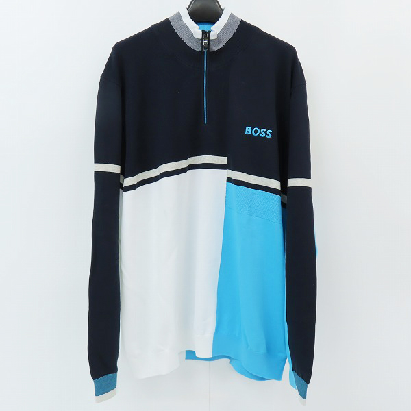 実際に弊社で買取させて頂いたBOSS/ボス HUGO BOSS/ヒューゴボス ウォーターリペレント ファブリック クオータージップ セーター/XXXL