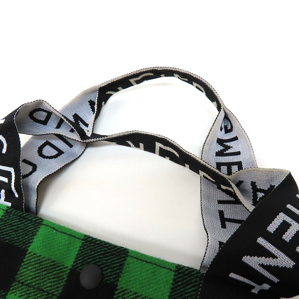 実際に弊社で買取させて頂いたRAMIDUS × FRAGMENT DESIGN/ラミダス ×フラグメント チェック柄 ミニトートバッグの画像 6枚目