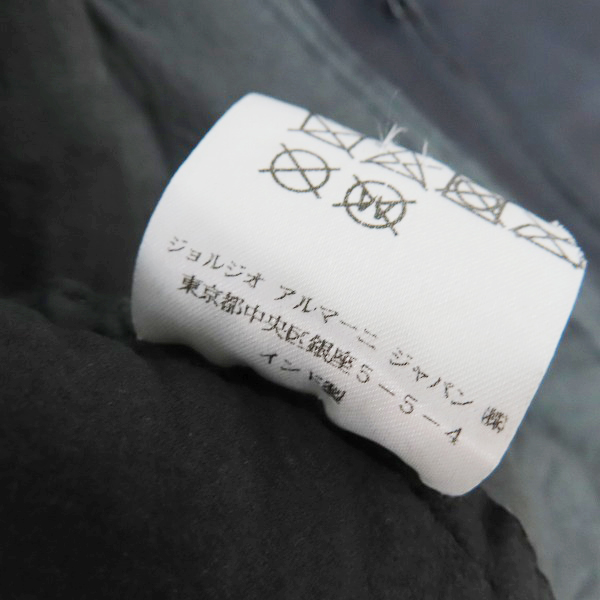 実際に弊社で買取させて頂いた【JPタグ】EMPORIO ARMANI/エンポリオ アルマーニ 総柄デザイン やぎ革/ゴート ジップアップレザー ジャケット/50の画像 4枚目