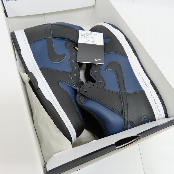 実際に弊社で買取させて頂いた【未使用】NIKE×FRAGMENT DESIGN/ナイキ×フラグメントデザイン DUNK HI/F ダンクハイ ミッドナイトネイビー DJ0383-400/28.5の画像 7枚目