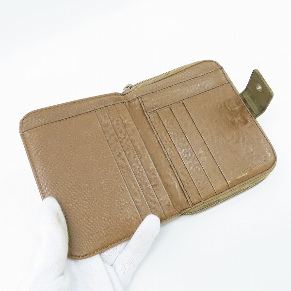 実際に弊社で買取させて頂いたPRADA/プラダ テスートナイロン ラウンドファスナー 二つ折り 財布の画像 4枚目