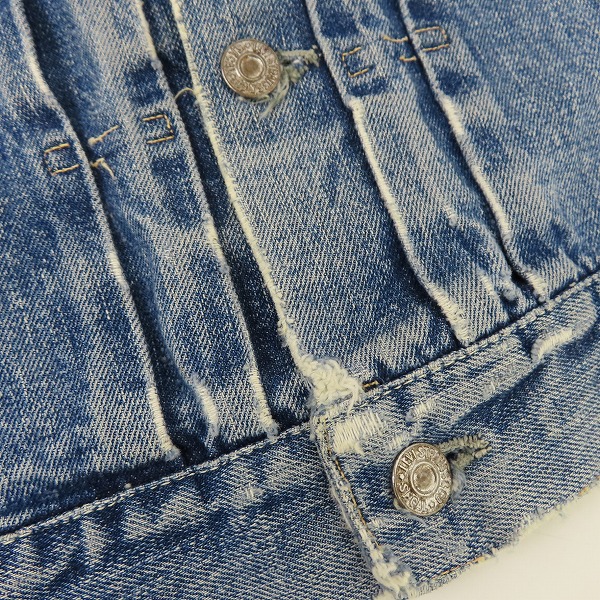 実際に弊社で買取させて頂いた【難有り】LEVI’S/リーバイス 507XX 2nd/セカンド 両面タブ/刻印17 ヴィンテージ/ビンテージ デニムジャケット の画像 8枚目