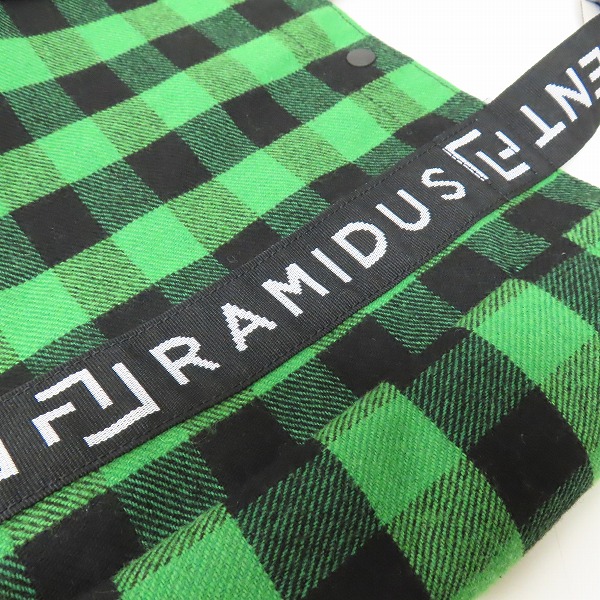 実際に弊社で買取させて頂いたRAMIDUS × FRAGMENT DESIGN/ラミダス ×フラグメント チェック柄 ミニトートバッグの画像 5枚目