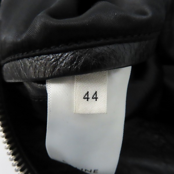 実際に弊社で買取させて頂いた【JPタグ】CELINE/セリーヌ 2019AW ディッドレーサージップアップレザージャケット 2E188280D Size：44の画像 3枚目