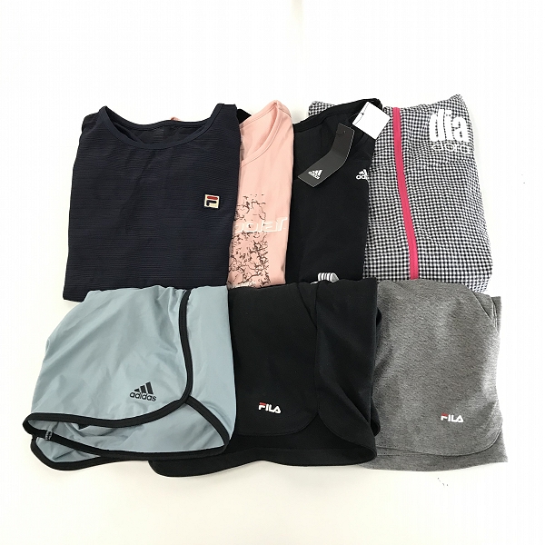 実際に弊社で買取させて頂いた【おまとめ品/未使用含む】FILA/フィラ adidas/アディダス 他 Tシャツ/パンツ/ジップアップジャケット 等