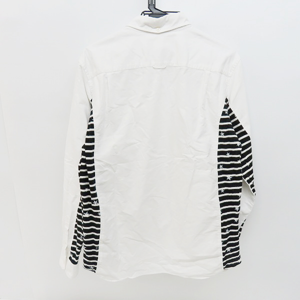 実際に弊社で買取させて頂いたuniform experiment/ユニフォームエクスペリメント サイドスター/ボーダー 長袖ボタンダウンシャツ UE-150072/3の画像 1枚目