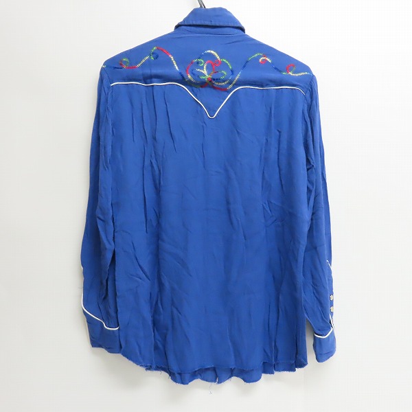 実際に弊社で買取させて頂いたH BAR C/エイチバーシー ヴィンテージ 刺繍 ウエスタンシャツ/長袖シャツの画像 1枚目