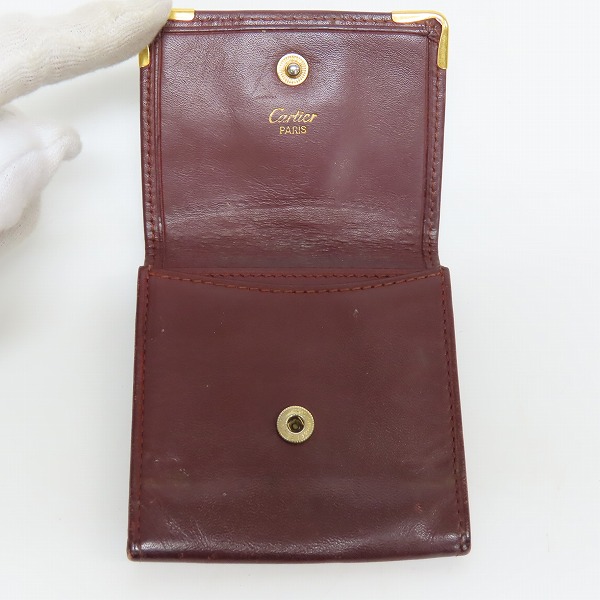 実際に弊社で買取させて頂いたCartier/カルティエ マストライン レザー コインケースの画像 4枚目