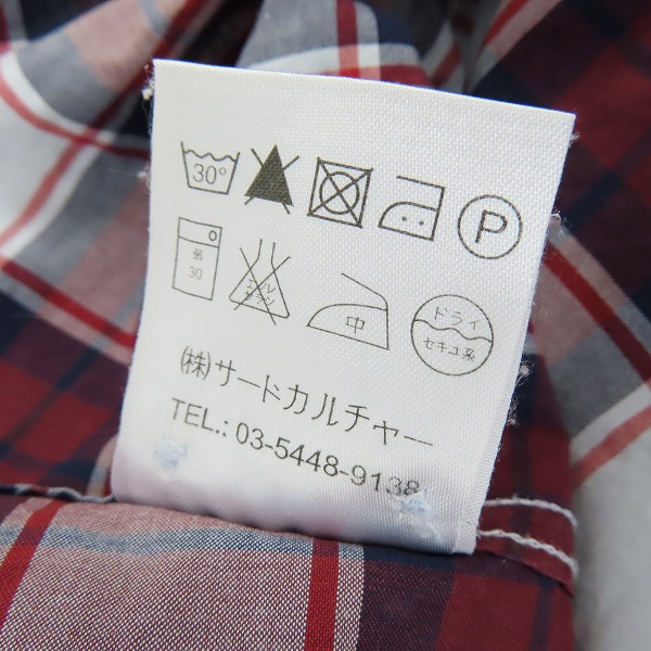 実際に弊社で買取させて頂いたGIVENCHY/ジバンシィ チェック 長袖ボタンシャツ /37の画像 5枚目