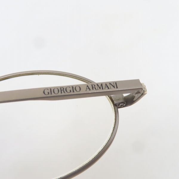 実際に弊社で買取させて頂いたGIORGIO ARMANI/ジョルジオ アルマーニ 度入り 眼鏡/メガネフレーム TITANIUM  オーバル型 122Tの画像 7枚目