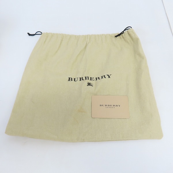 実際に弊社で買取させて頂いたBURBERRY/バーバリー キャンバス×レザー ショルダーバッグ チェック柄の画像 7枚目