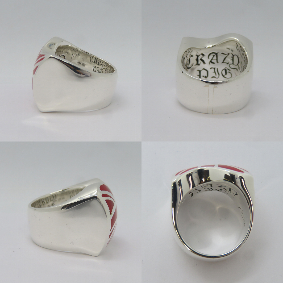 実際に弊社で買取させて頂いた【証明書】CRAZY PIG/クレイジーピッグ UINION JACK RING  ユニオンジャックジャックリング 21号の画像 2枚目