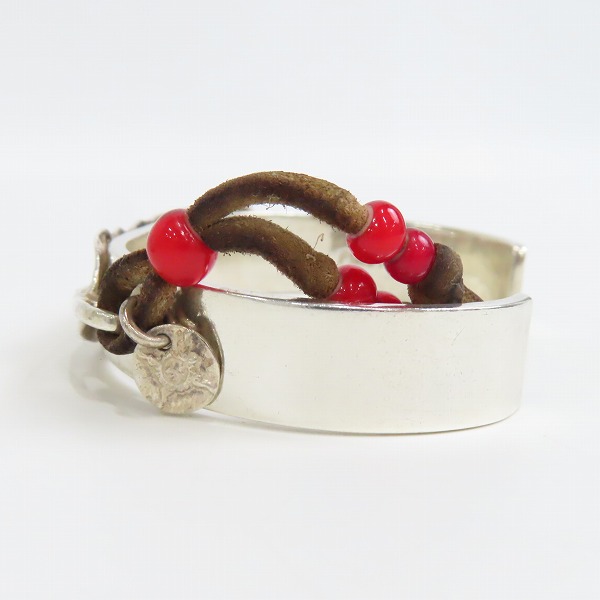 実際に弊社で買取させて頂いたFIRST ARROWS/ファーストアローズ フェザーバングル ターコイズ レザーストラップの画像 2枚目