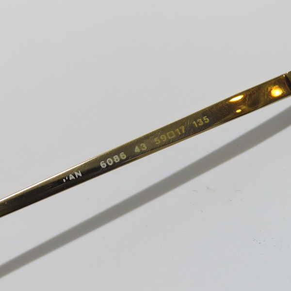 実際に弊社で買取させて頂いたDUNHILL/ダンヒル 度入り眼鏡/メガネフレーム アイウェア 6086 43の画像 5枚目