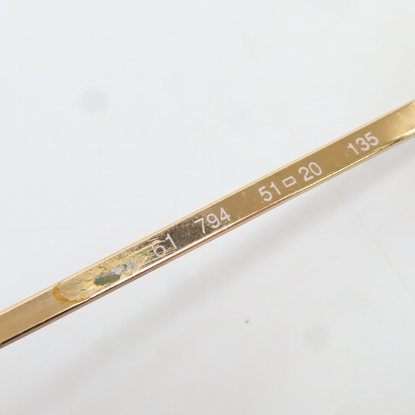 実際に弊社で買取させて頂いたGIORGIO ARMANI/ジョルジオ アルマーニ 度入り 眼鏡/メガネフレーム ハーフリム 61-794の画像 7枚目