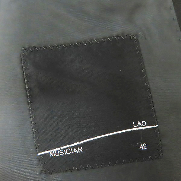 実際に弊社で買取させて頂いたLAD MUSICIAN/ラッドミュージシャン COLLORLESS LONG COAT カラーレスウールロングコート 2116-303/42の画像 2枚目