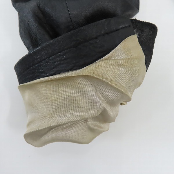 実際に弊社で買取させて頂いたRICK OWENS/リックオウエンス レザー ダブルライダースジャケット/Sの画像 8枚目