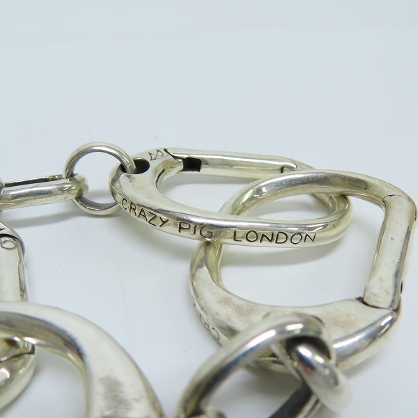 実際に弊社で買取させて頂いたCRAZY PIG/クレイジーピッグ ラージハンドカフリンクブレスレットの画像 5枚目