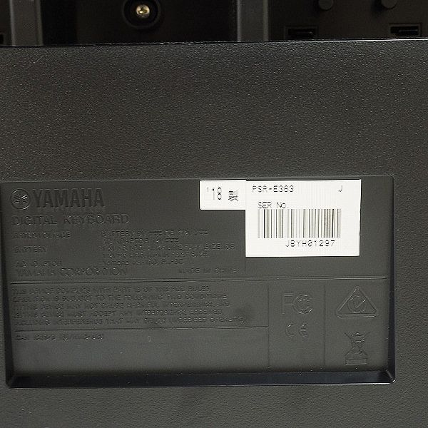 実際に弊社で買取させて頂いた★YAMAHA/ヤマハ PSR-E363 ポータトーン 電子キーボード 61鍵 2018年製【簡易動作確認済】の画像 8枚目