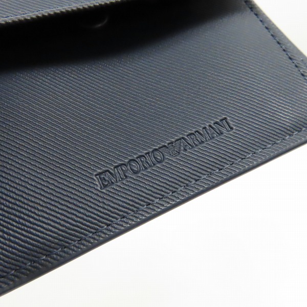 実際に弊社で買取させて頂いたEMPORIO ARMANI/エンポリオ アルマーニ  二つ折り財布 キーリング ギフトセット ネイビーの画像 5枚目