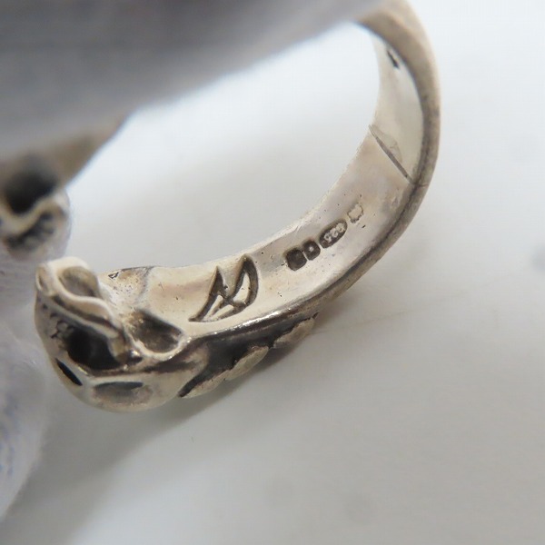 実際に弊社で買取させて頂いたCRAZY PIG/クレイジーピッグ  2スカル チューダー リング 14号の画像 7枚目