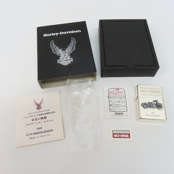 実際に弊社で買取させて頂いたZIPPO/ジッポー HARLEY DAVIDSON/ハーレーダビッドソン 95TH ANNIVERSARY 4号車 1996年製の画像 6枚目