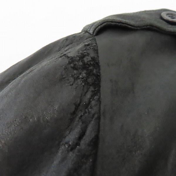 実際に弊社で買取させて頂いたRICK OWENS/リックオウエンス レザー ダブルライダースジャケット/Sの画像 6枚目