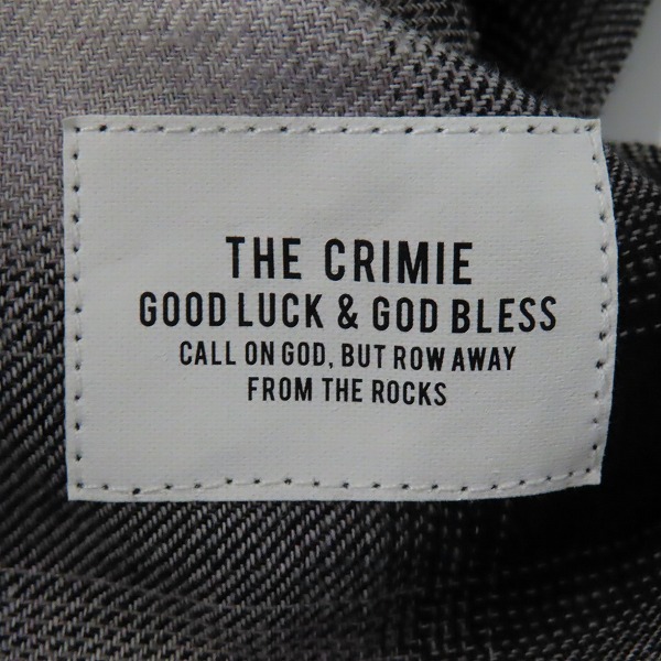 実際に弊社で買取させて頂いたTHE CRIME/クライミー オープンカラー チェック シャツ/XLの画像 5枚目