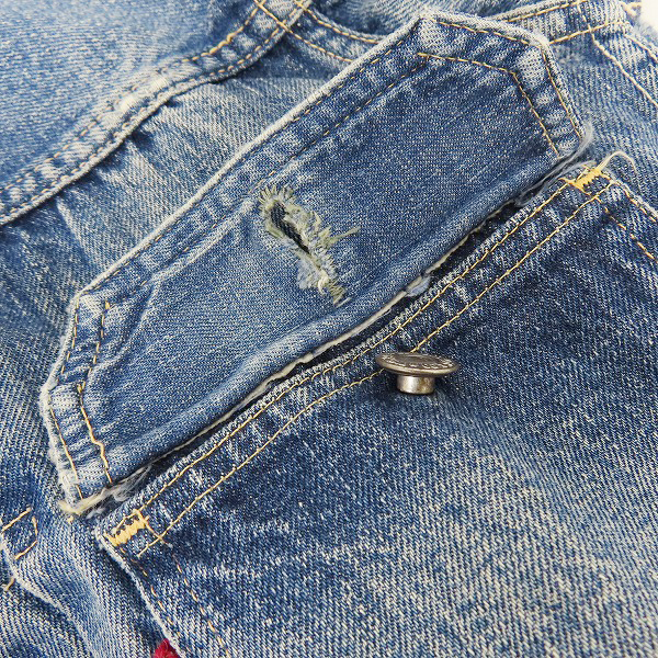 実際に弊社で買取させて頂いた【難有り】LEVI’S/リーバイス 507XX 2nd/セカンド 両面タブ/刻印17 ヴィンテージ/ビンテージ デニムジャケット の画像 6枚目