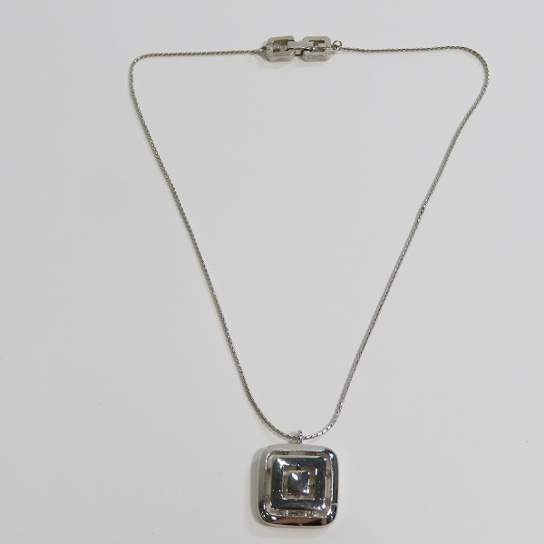 実際に弊社で買取させて頂いたGIVENCHY/ジバンシー スクエア シルバー ネックレスの画像 8枚目