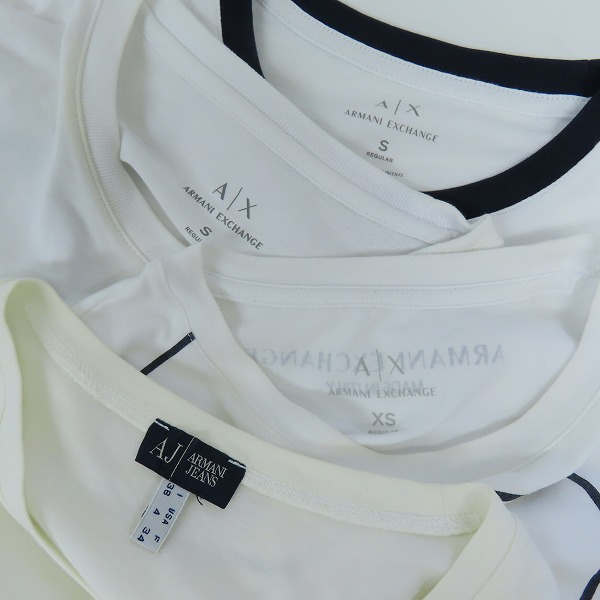 実際に弊社で買取させて頂いたARMANI EXCHANGE/JEANS アルマーニエクスチェンジ/ジーンズ プリントシャツ/カットソー 4点セットの画像 2枚目
