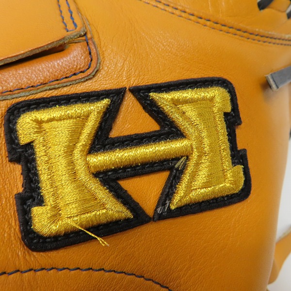 実際に弊社で買取させて頂いたHi-Gold/ハイゴールド 己極 軟式 捕手用/キャッチャーミット 野球グラブ/グローブ OKG-602Mの画像 5枚目