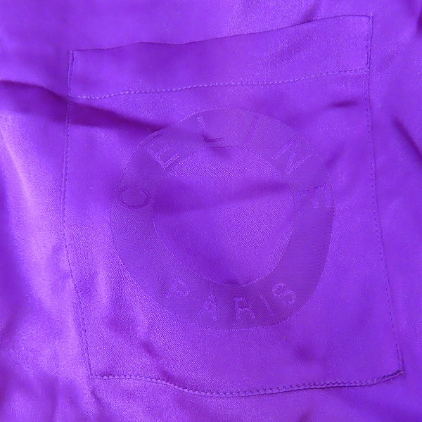 実際に弊社で買取させて頂いたCELINE/セリーヌ シルク長袖ボタンシャツ 肩パット/38 の画像 4枚目