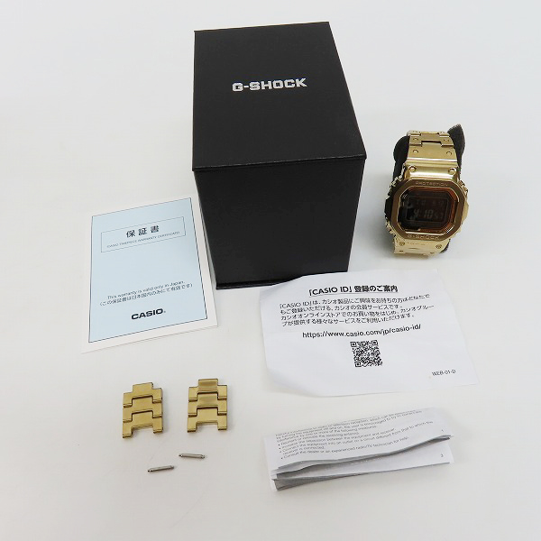 実際に弊社で買取させて頂いたG-SHOCK/Gショック 反転液晶 フルメタル ゴールド ソーラー Bluetooth搭載 腕時計/ウォッチ GMW-B5000GD-9JFの画像 8枚目