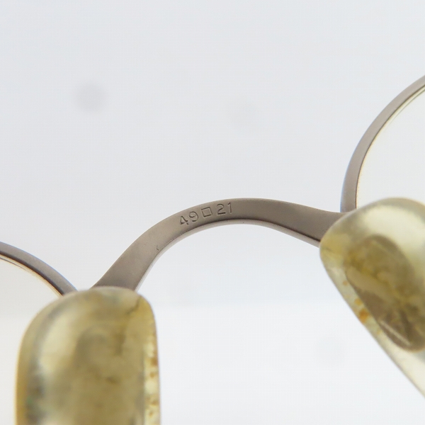 実際に弊社で買取させて頂いたGIORGIO ARMANI/ジョルジオ アルマーニ 度入り 眼鏡/メガネフレーム TITANIUM  オーバル型 122Tの画像 5枚目