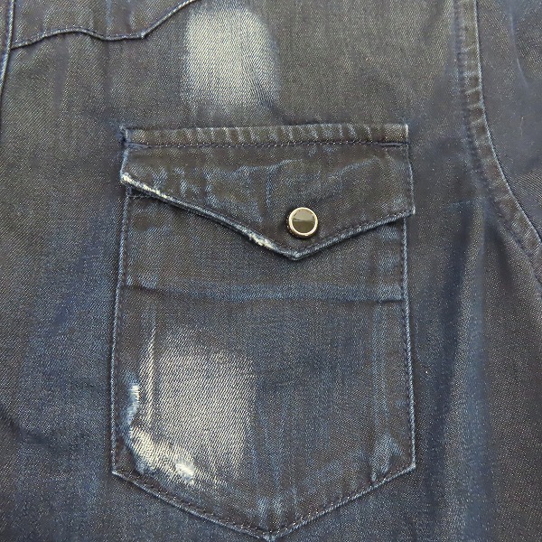 実際に弊社で買取させて頂いたDIESEL BLACK GOLD/ディーゼルブラックゴールド ウエスタン デニムシャツ/2点セットの画像 4枚目