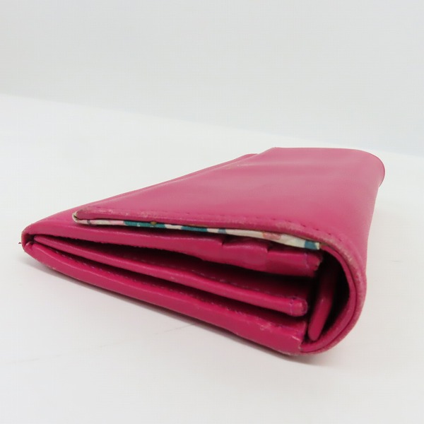実際に弊社で買取させて頂いたPaul Smith/ポール スミス レザー二つ折り長財布 ピンク系の画像 2枚目