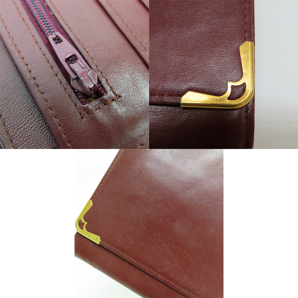 実際に弊社で買取させて頂いたCartier/カルティエ マストライン レザー 二つ折り長財布/クラッチバッグの画像 8枚目