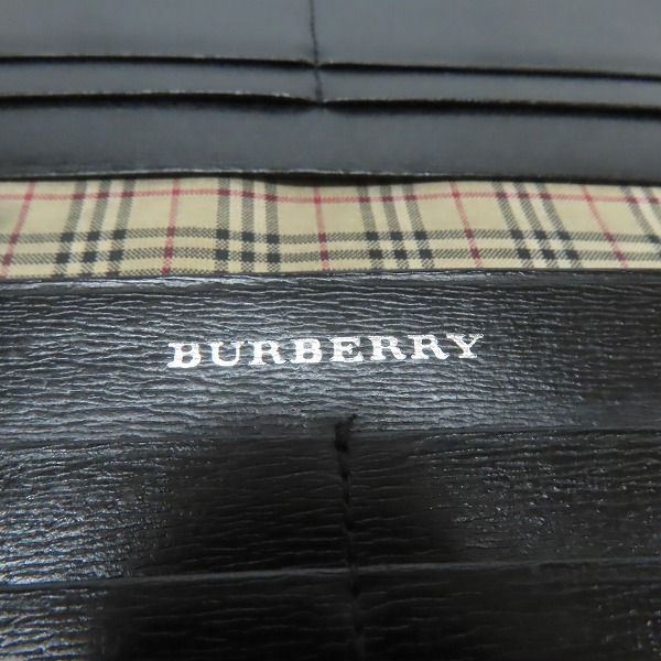 実際に弊社で買取させて頂いたBURBERRY/バーバリー  二つ折り レザー 長財布/ロングウォレットの画像 4枚目