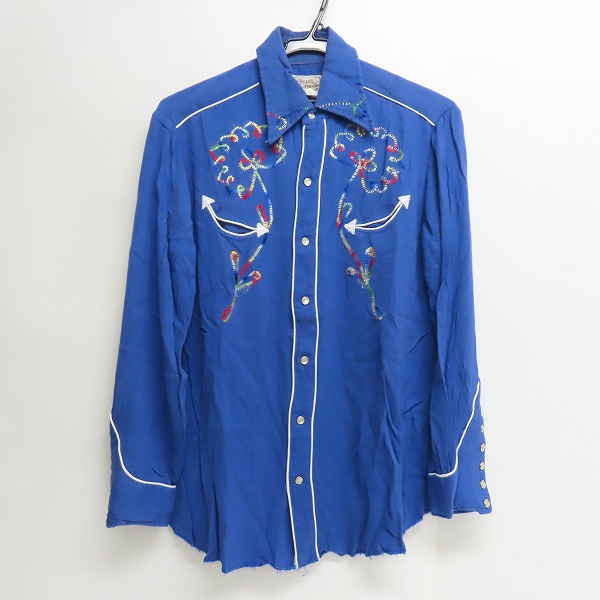 実際に弊社で買取させて頂いたH BAR C/エイチバーシー ヴィンテージ 刺繍 ウエスタンシャツ/長袖シャツの画像 0枚目