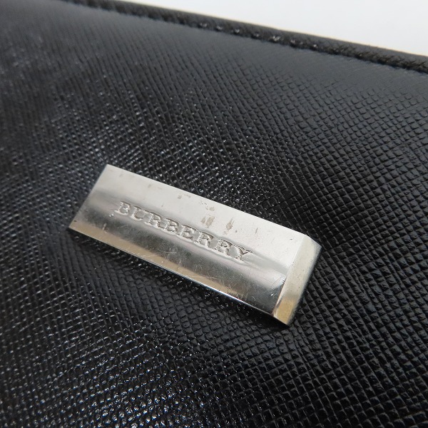 実際に弊社で買取させて頂いたBurberry/バーバリー レザー セカンドバッグ クラッチバッグ ブラックの画像 4枚目