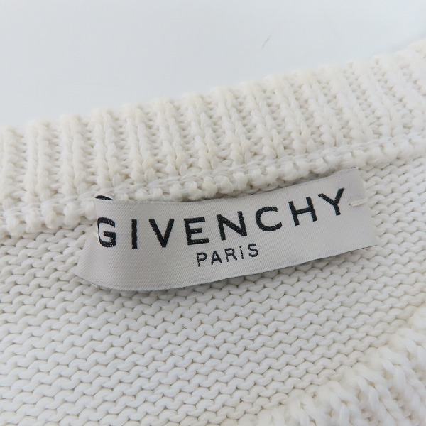 実際に弊社で買取させて頂いた【JPタグ】GIVENCHY/ジバンシィ 19AW スプリットロゴデザイン ニットセーター BM90B4401M/XSの画像 2枚目