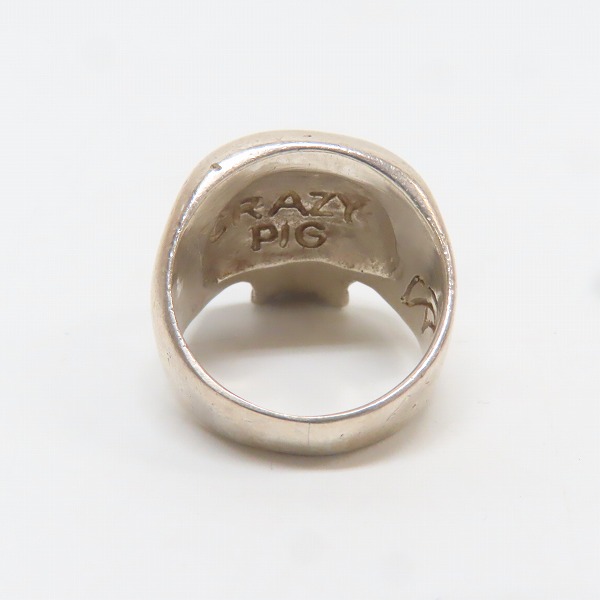 実際に弊社で買取させて頂いたCRAZY PIG/クレイジーピッグ スモール エビルスカルリング 18号の画像 3枚目