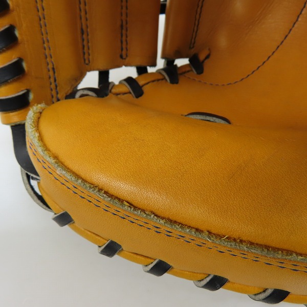 実際に弊社で買取させて頂いたHi-Gold/ハイゴールド 己極 軟式 捕手用/キャッチャーミット 野球グラブ/グローブ OKG-602Mの画像 6枚目