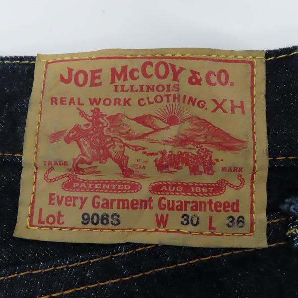 実際に弊社で買取させて頂いたTHE REAL McCOY'S/ザリアルマッコイズ デニムパンツ LOT906S W30L36の画像 2枚目