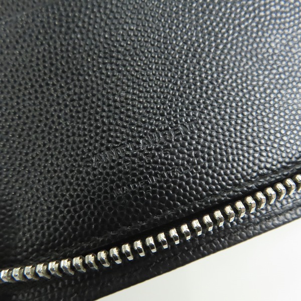 実際に弊社で買取させて頂いたSAINT LAURENT PARIS/サンローランパリ レザー ラウンドファスナー/ジップ オーガナイザー/ウォレット/財布の画像 5枚目